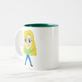 Chibi Zweifarbige Tasse (Vorderseite Links)