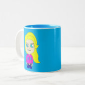 Chibi Zweifarbige Tasse (Vorderseite Links)