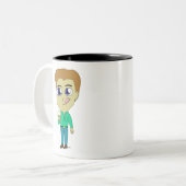 Chibi Zweifarbige Tasse (Vorderseite Links)