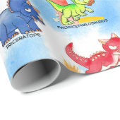 Chibidinos Aquarell-Sommer 2018 Geschenkpapier (Rolleneckpunkt)