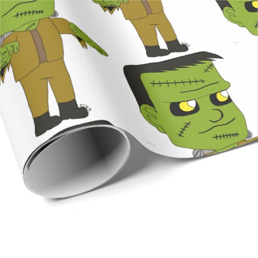 Chibinmonster Geschenkpapier (Rolleneckpunkt)