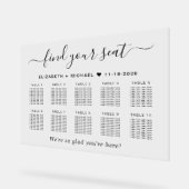 Chic 10 Table Wedding Seating Acrylschild (Winkel)