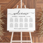 Chic 10 Table Wedding Seating Chart Poster