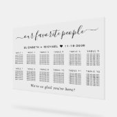 Chic 12 Tabelle Unsere Lieblings-Leute Hochzeit Acrylschild (Winkel)
