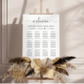 Chic 12 Table Wedding Seating Chart Poster