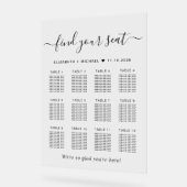 Chic 12 Table Wedding Seating Clear Acrylschild (Winkel)