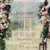 Chic 12 Table Wedding Seating Clear Acrylschild