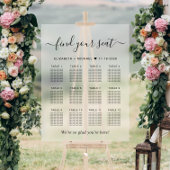 Chic 12 Table Wedding Seating Mattiert Acrylschild