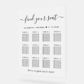 Chic 12 Table Wedding Seating Mattiert Acrylschild (Winkel)