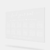 Chic 12 Table White Wedding Seating Acrylschild (Winkel)