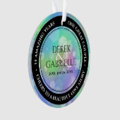 Chic 14. 24. 34. 43. Opal Wedding Jubiläum Ornament (Vorderseite)