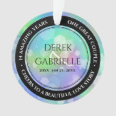 Chic 14. 24. 34. 43. Opal Wedding Jubiläum Ornament (Vorderseite)