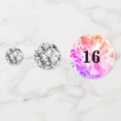 Chic 15. 16. Geburtstag Edelsteine Konfetti (Vorderseiten)