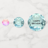 Chic 15. 16. Geburtstag Edelsteine Konfetti (Rückseiten)