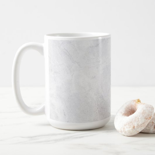 Chic 15 oz Classic Mug with White Marble Pattern Kaffeetasse (Mit Donut)