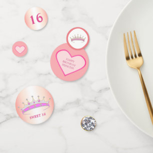 Chic 16. Geburtstag auf Rosa & Rose Gold Konfetti