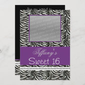 Chic 16 . Geburtstag Party Foto Einladung (Vorne/Hinten)