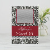 Chic 16 . Geburtstag Party Foto Einladung (Stehend Vorderseite)