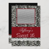 Chic 16 . Geburtstag Party Foto Einladung (Vorne/Hinten)