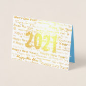 Chic 2021 Grußkarte für ein gutes neues Jahr Folienkarte (Vorderseite)