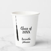 Chic 2024 Grad Tassel Personalisierter Abschluss Pappbecher (Vorderseite)