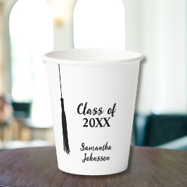 Chic 2024 Grad Tassel Personalisierter Abschluss Pappbecher