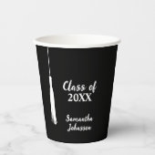Chic 2024 Grad Tassel Personalisierter Abschluss Pappbecher (Vorderseite)