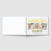 Chic 2025 Abschluss 3 Foto Collage Gold Foil Gästebuch (Voll)