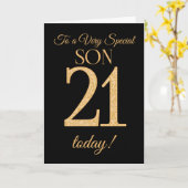 Chic 21. Gold-Effekt auf Schwarzes, für Karte (Gelbe Blume)