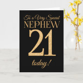 Chic 21. Gold-Effekt auf Schwarzes, Karte (Gelbe Blume)