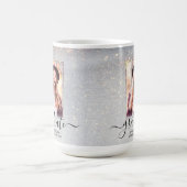 Chic 2 Foto Collage Script Gold Glitzern Graduate Kaffeetasse (Mittel)