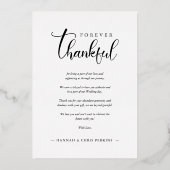 Chic 2 Photos Bride & Groom Collage Hand Lettered  Folieneinladung (Rückseite)