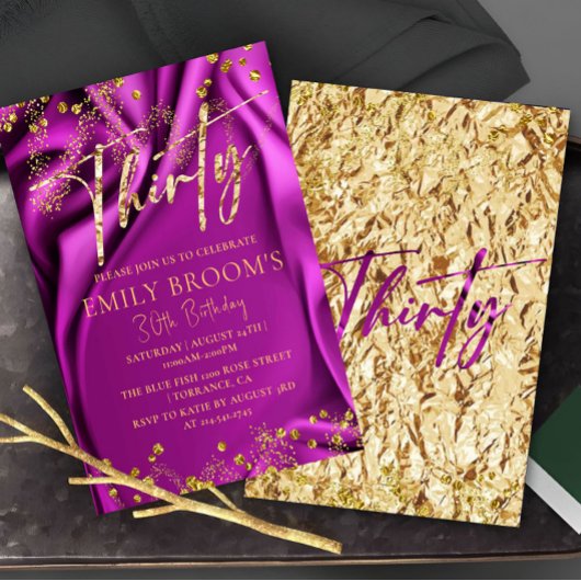 Chic 30. Geburtstag Einladung