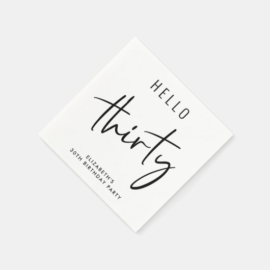 Chic 30. Geburtstag Party Serviette (Ecke)