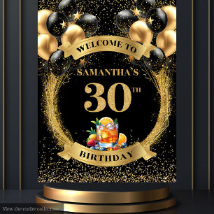 Chic 30. Geburtstag Whiskey Celebration Tapestry Wandteppich