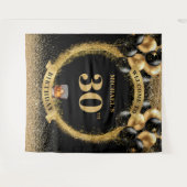 Chic 30. Man Birthday Whiskey Party Display Wandteppich (Vorderseite (Horizontal))