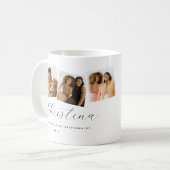 Chic 3 Foto werden Sie meine Bridesmaid Keepake se Kaffeetasse (Vorderseite Links)