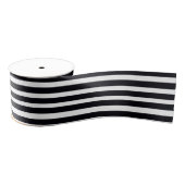 Chic 3" Grosgrain Ribbon schwarz und weiß gestreif Ripsband (Spule)