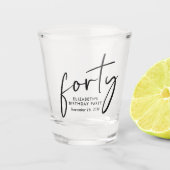 Chic 40. Geburtstags-Party Schnapsglas (Vorderseite)