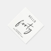 Chic 40. Geburtstags-Party Serviette (Ecke)