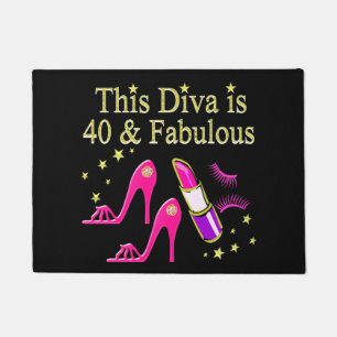 CHIC 40 UND FABULOUS FASHION QUEEN DESIGN FUßMATTE