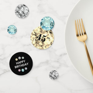 Chic 45. Geburtstag & Gemstones Konfetti