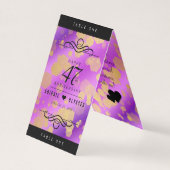 Chic 47. Amethyst Wedding Anniversary Table Cards (Vorderseite)