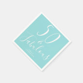 Chic 50 Fabulous Blue 50. Geburtstag Serviette (Ecke)