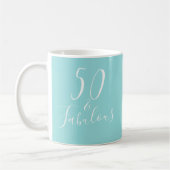 Chic 50 Fabulous Blue Name 50. Geburtstag Kaffeetasse (Links)
