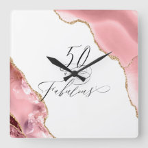 Chic 50 Fabulous Rose Gold Glitzer Typografie