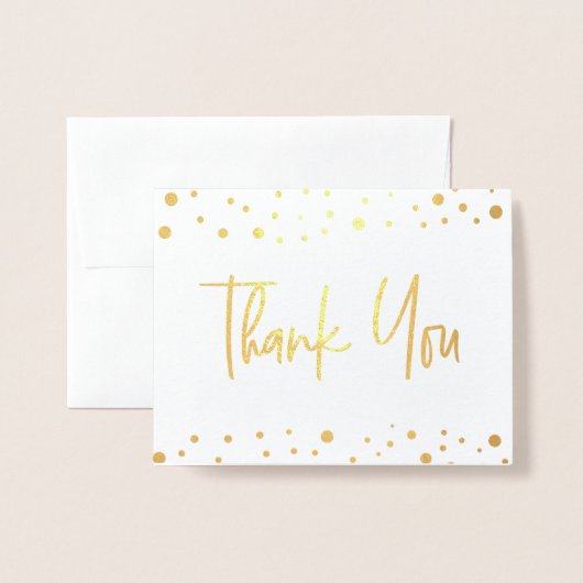 Chic 50. Geburtstag Confetti Dankeschön Karte (Vorderseite mit Umschlag)