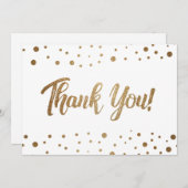 Chic 50. Geburtstag Imitate Gold Konfetti Danke ca (Vorne/Hinten)