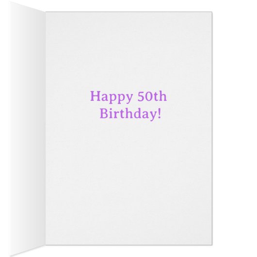 Chic 50. Geburtstagskarte (Innen (Rechts))