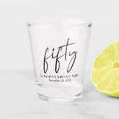 Chic 50. Geburtstagsparty Schnapsglas (Vorderseite)
